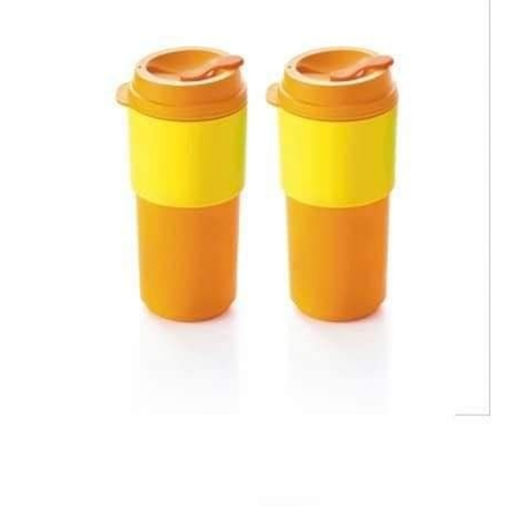 NWT Tupperware One (1) Orange / Yellow To Go Cup 16oz